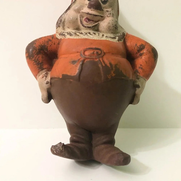 Vintage Walt Disney Snow White Dwarf Figurine Happy Sieberling Latex Figure - Picture 3 of 16